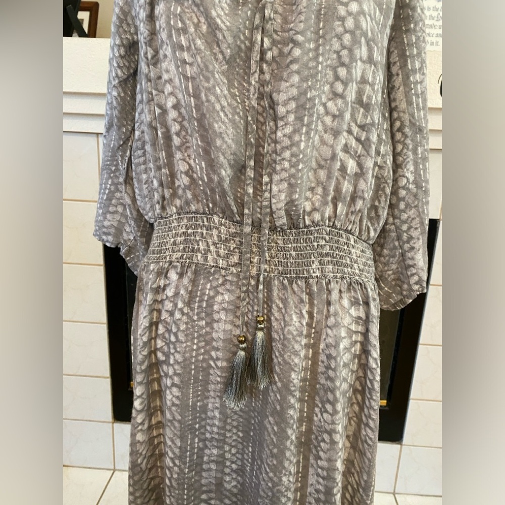 Lascana VENUS swimwear coverup maxi dress Gray White, Size M - Picture 3 of 7